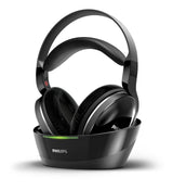 Philips SHD8850/12 - Auriculares para TV con Cargador, circumaurales, Diadema, inalámbricos/alámbricos, 75 dB, Negro