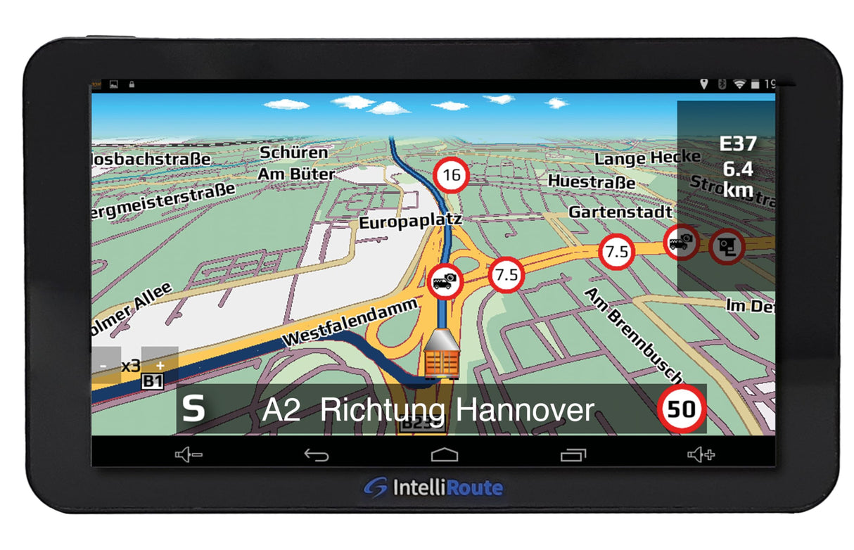 CARGUARD IntelliRoute CA8040 Pro - Sistema de navegación para Autocaravana con Soporte magnético Activo, actualizaciones de WiFi, cámara de Marcha atrás, Camping, parcelas, Aviso de Autos en Directo