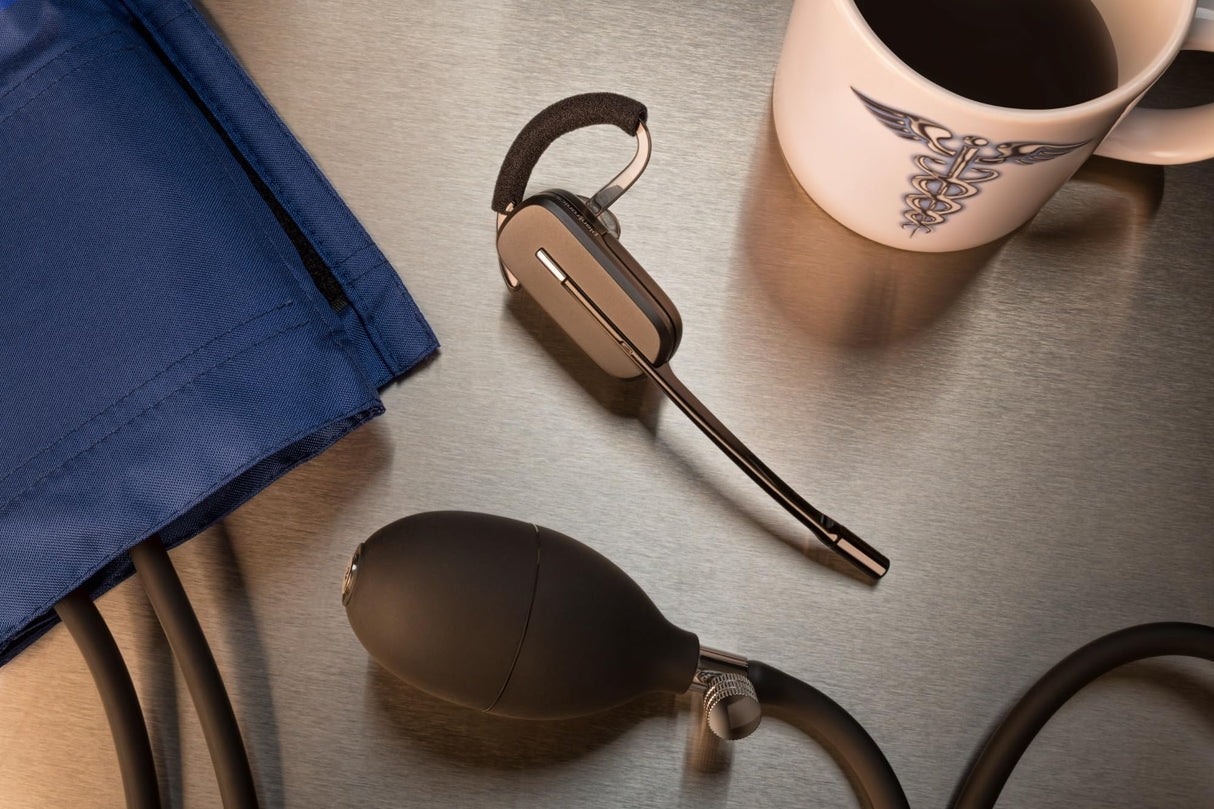 Auricular DECT inalámbrico CS540/Convertible (3 estilos de uso) de un solo oído (mono)/Conexión a teléfono de escritorio/Micrófono con reducción de ruido/Exclusivo de Amazon