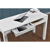 Ameriwood Home Gran Escritorio Parsons con 2 cajones, Blanco