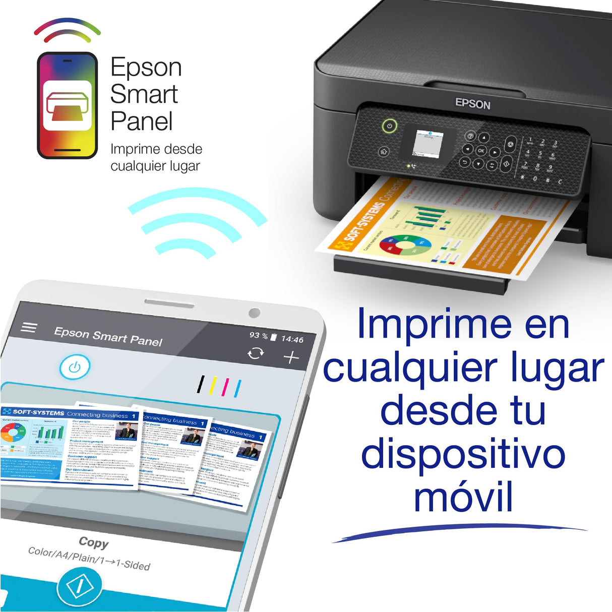 Impresora de inyección de tinta multifunción WorkForce WF-2910DWF A4 con conectividad inalámbrica y 3 meses gratis de suscripción de tinta ReadyPrint Flex*