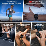 Ticwatch Pro 5 Enduro Black Smartwatch para Hombres 1.43 "Android Wear OS Reloj Inteligente 90 Horas de batería 110+ Modos de Entrenamiento 7/24 Ritmo cardíaco No es Compatible con iPhone/iOS