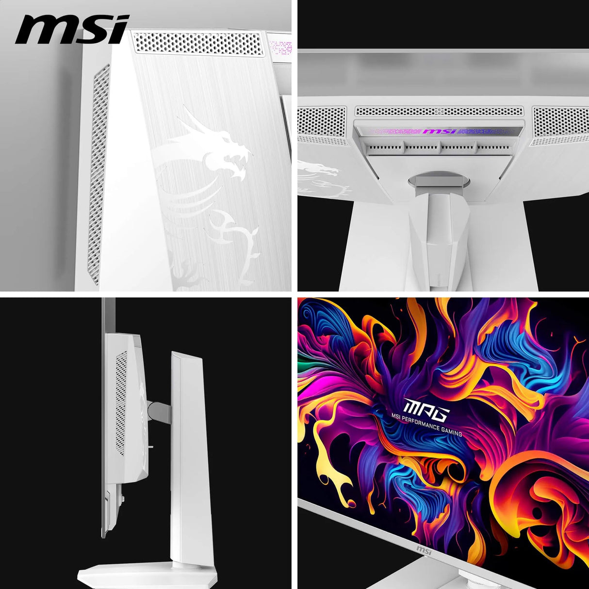 MSI MPG 321URXW QD-OLED Monitor de Gaming 4K UHD de 31.5", Panel OLED de Puntos cuánticos 3840 x 2160, 240 Hz/0.03 ms, 99% DCI-P3, Display HDR True Black 400, KVM, RGB, DP 1.4a, HDMI 2.1