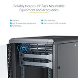 StarTech.com Armario Rack para Servidores 12U 19" 4 Columnas, Rack de Servidores con Carriles de Montaje Ajustables