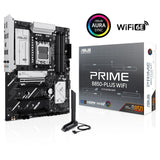 ASUS PRIME B850-PLUS WIFI - Placa base AMD B850 ATX, DDR5, PCIe 5.0 Ready, tres ranuras M.2, Wi-Fi 6E, Realtek 2.5Gb Ethernet, DisplayPort, HDMI, USB 10 Gbps Tipo-A y Tipo-C, BIOS FlashBack, Aura Sync