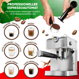 Cafetera espresso ProfiCook | cafetera espresso incl. portafiltro | bomba espresso italiana 20 bar | para café en polvo y cápsulas compatibles Nespresso | cafetera portafiltro | PC ES 1267