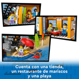 LEGO City Puerto Marítimo con Buque de Mercancías, Barco de Juguete de Construcción, Regalo para Niños y Niñas de 8 Años o Más, Grúa de Contenedores, Minifiguras, Caña de Pescar y Walkie Talkie 60422
