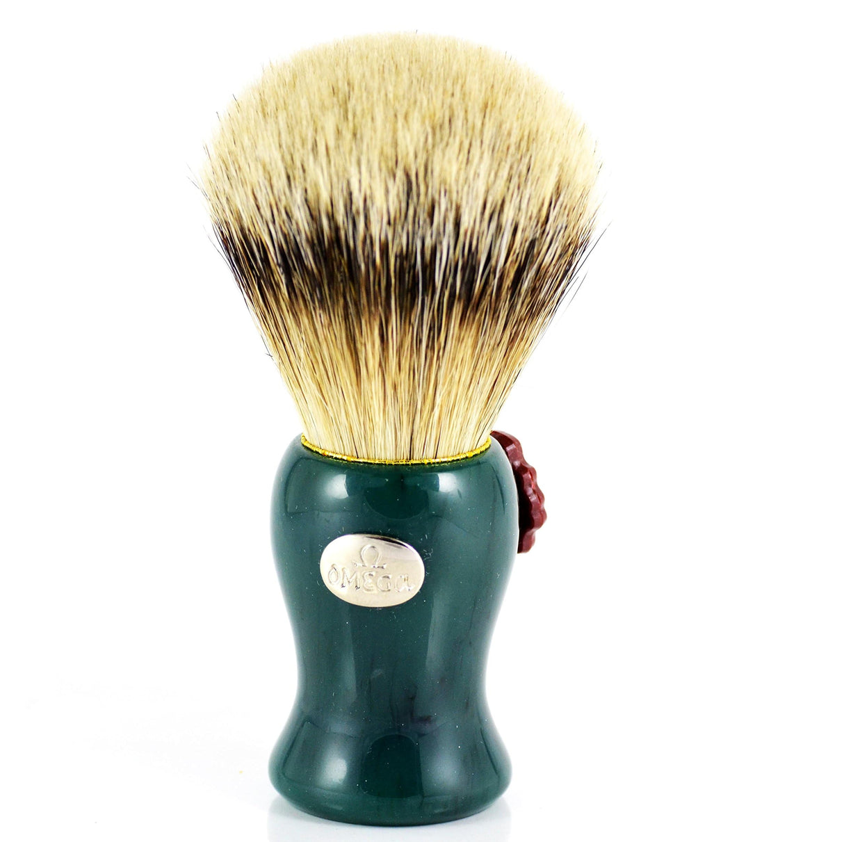 Omega Brocha de afeitar Tasso Plateado Sintético Blanco