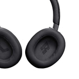 JBL Auriculares inalámbricos circumaurales Live 770 NC, con tecnología Bluetooth y cancelación adaptativa de ruido, hasta 65 horas de reproducción, negro