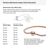 Pandora Icons Pulsera con cadena de serpiente chapada en oro rosa de 14 quilates, 19