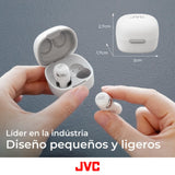 JVC Auriculares Inalambricos Bluetooth | 27 Horas de batería | Ultraligero | Auriculares Bluetooth Cancelación Ruido y Modo Corte de Viento | Resistente al Sudor | Audifonos Inalambricos - HA-A30T2