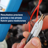 PeakTech 2705 – Miliamperímetro digital con cables de prueba Kelvin de 4 pines, TUV/GS, medición de miliohmios, corriente, multímetro, probador de continuidad, gráfico de barras - CAT III 1000 V