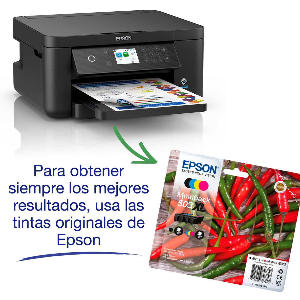 Impresora de inyección de tinta multifunción Expression Home XP‑5200 A4 con conectividad inalámbrica