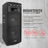 PylePro Altavoz, Portatil, para gabinete, 1600V, Estereo, Woofer de 3.4”, Tweeters duales, Bocina Media de 5x12”, Exterior, Interior