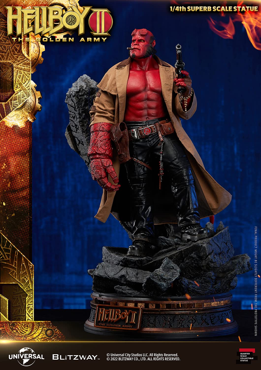 Blitzway Hellboy II - Estatuilla de Les Légions d'or maudites 1/4 Hellboy 70 cm