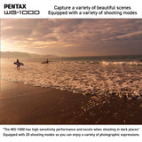 Cámara Digital compacta Resistente al Agua PENTAX WG-1000 (Gris), diseñada para fotografía Informal en Exteriores y bajo el Agua, Resistente al Agua hasta una Profundidad de 15 Metros (una Hora)
