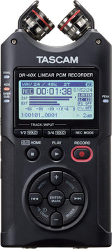 Tascam DR-40X grabadora de audio portátil de 4 pistas, usb2.0
