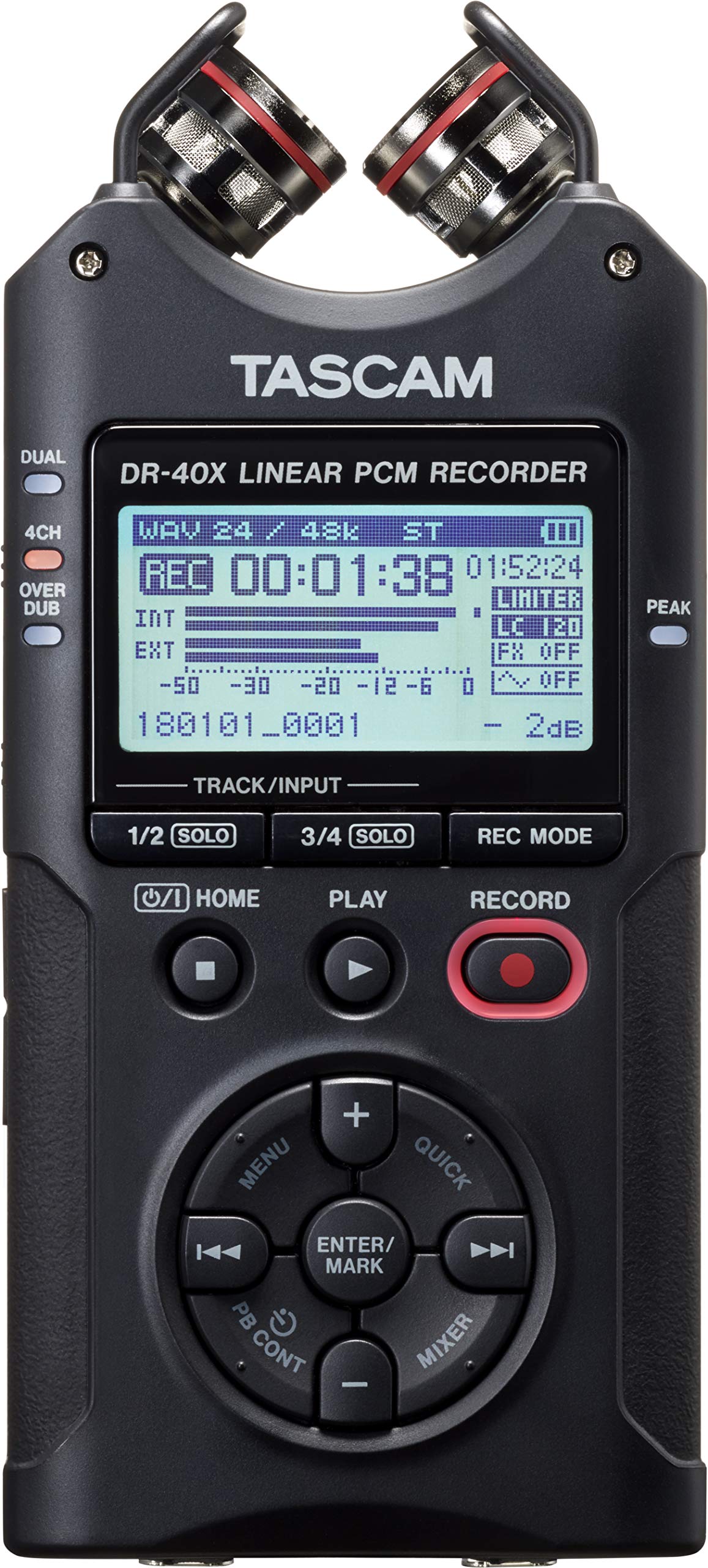 Tascam DR-40X grabadora de audio portátil de 4 pistas, usb2.0