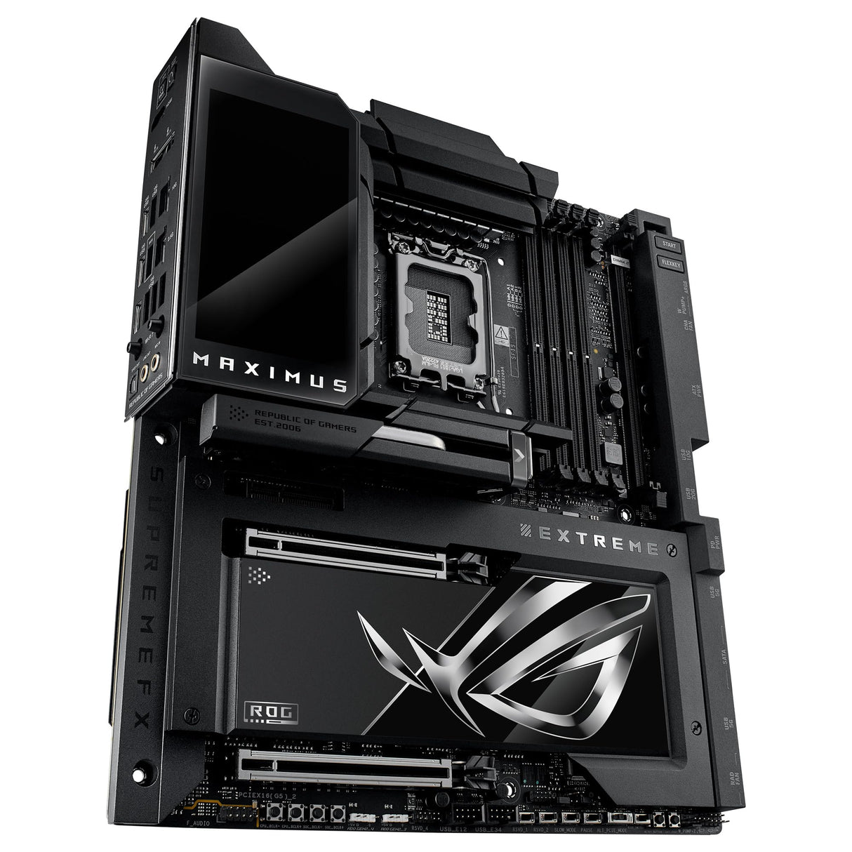ASUS ROG Maximus Z890 Extreme - Placa Base E-ATX, 24+2+1+2 etapas de Potencia, DDR5, PCIe 5.0 Compatible con GPU de última generación, Seis Ranuras M.2, WiFi 7, Puertos Thunderbolt 5
