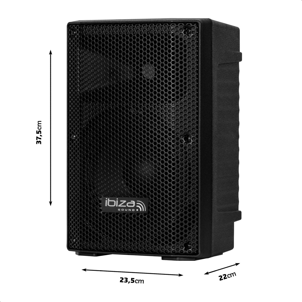 Ibiza - XTK8-MKII - Altavoz Sono pasivo de 8"/20 cm - Tweeter de compresión de 25 mm - Sistema Bass Reflex - Asas y Ruedas - Nueva VERSIÓN - Negro - Fiesta, Eventos, Club, Conferencia