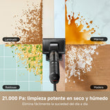 DREAME H15S Aspirador en Seco y Húmedo, Limpieza de Triple Borde, Brazo Robótico con IA, 21.000 Pa de Succión, 0 Enredos, Lava y Seca el Cepillo a 90 °C, Alcance Horizontal de 180°, Control con App