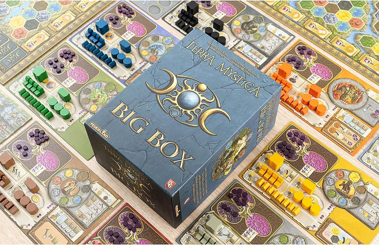 Capstone Games Terra Mystica: Big Box,Contiene: Terra Mystica: Juego Base, Expansión de Fuego y Hielo, 1-5 Jugadores, 30 Minutos por Jugador