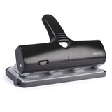Rapesco 1293 Perforadora de 4 Agujeros de Gruesos ALU 40, Metal, 40 Hojas de Capacidad, Negro,