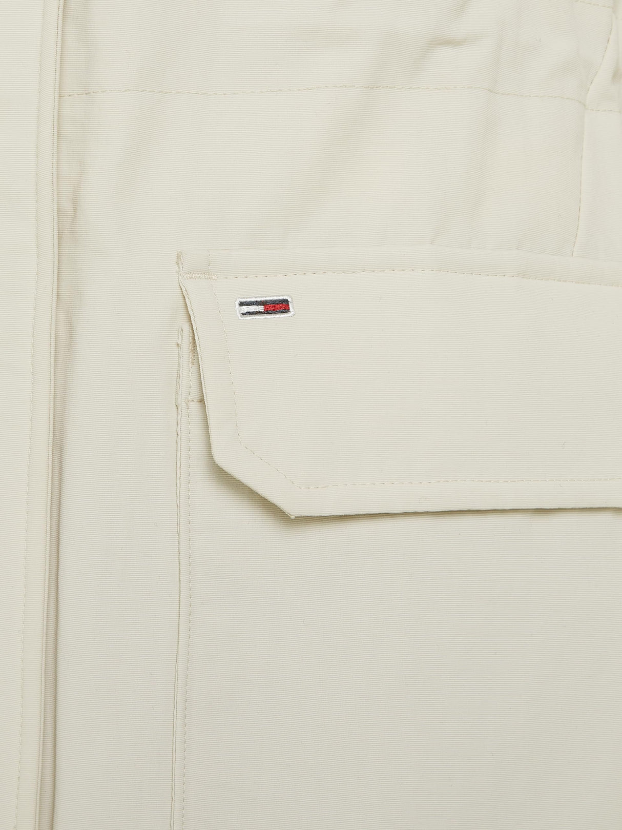Tommy Jeans Parka Mujer con Capucha, Marfil (Newsprint), L