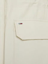 Tommy Jeans Parka Mujer con Capucha, Marfil (Newsprint), L