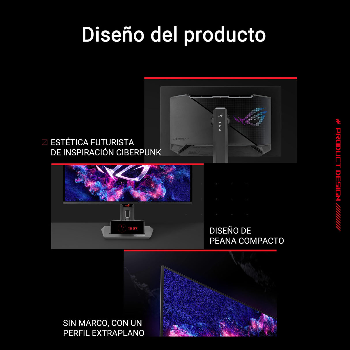 ASUS ROG Strix OLED XG27ACDNG - Monitor Gaming con Panel QD-OLED 1440p de 27 Pulgadas, 360 Hz, 0,03 ms, antiparpadeo, Care+, Brillo Uniforme, Compatible con G-Sync