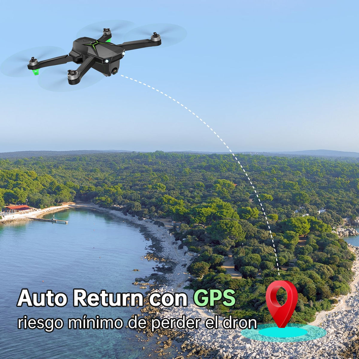 Loolinn | Dron con Cámara 4K para Principiantes como Regalo - Menos de 250g, 50 Minutos de Vuelo,2 Baterías, Fotos en 4K,Videos en 2K, Retorno Inteligente GPS, Marcado C0- Dron GPS (Ideal para Regalo)