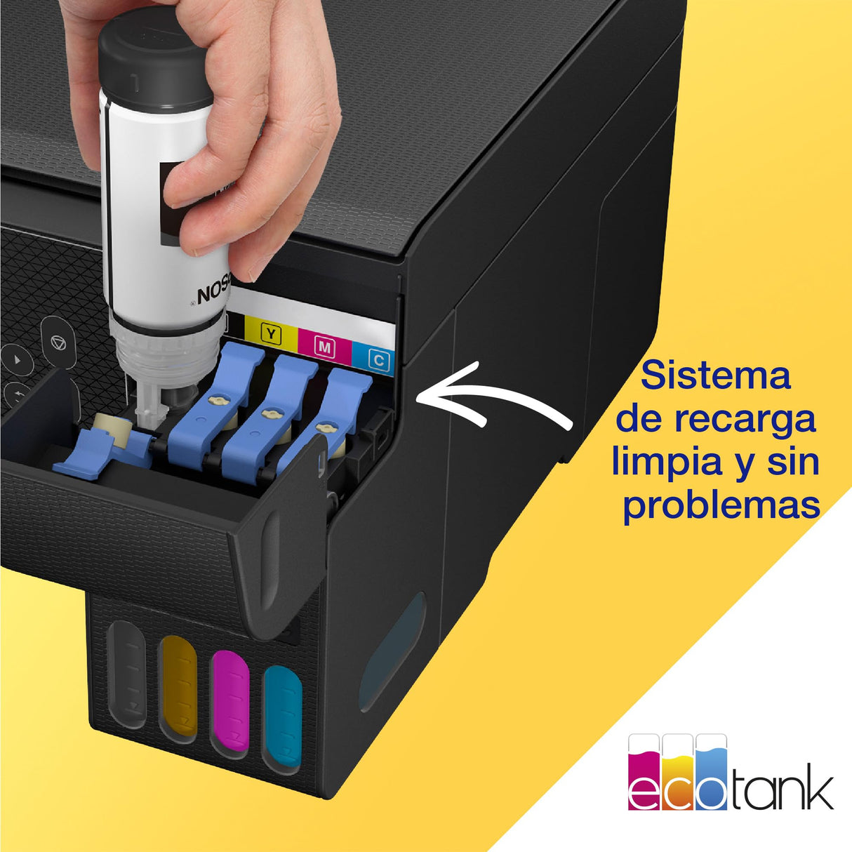 Epson Impresora multifunción EcoTank ET-2870 A4 con depósito de Tinta, conexión Wi-Fi y hasta 3 años de Tinta incluida