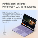 Microsoft Surface Laptop | Copilot+ PC | Pantalla táctil LCD 13'' | Snapdragon X Plus | 16GB RAM | Almacenamiento de 512GB | Último Modelo | Violeta