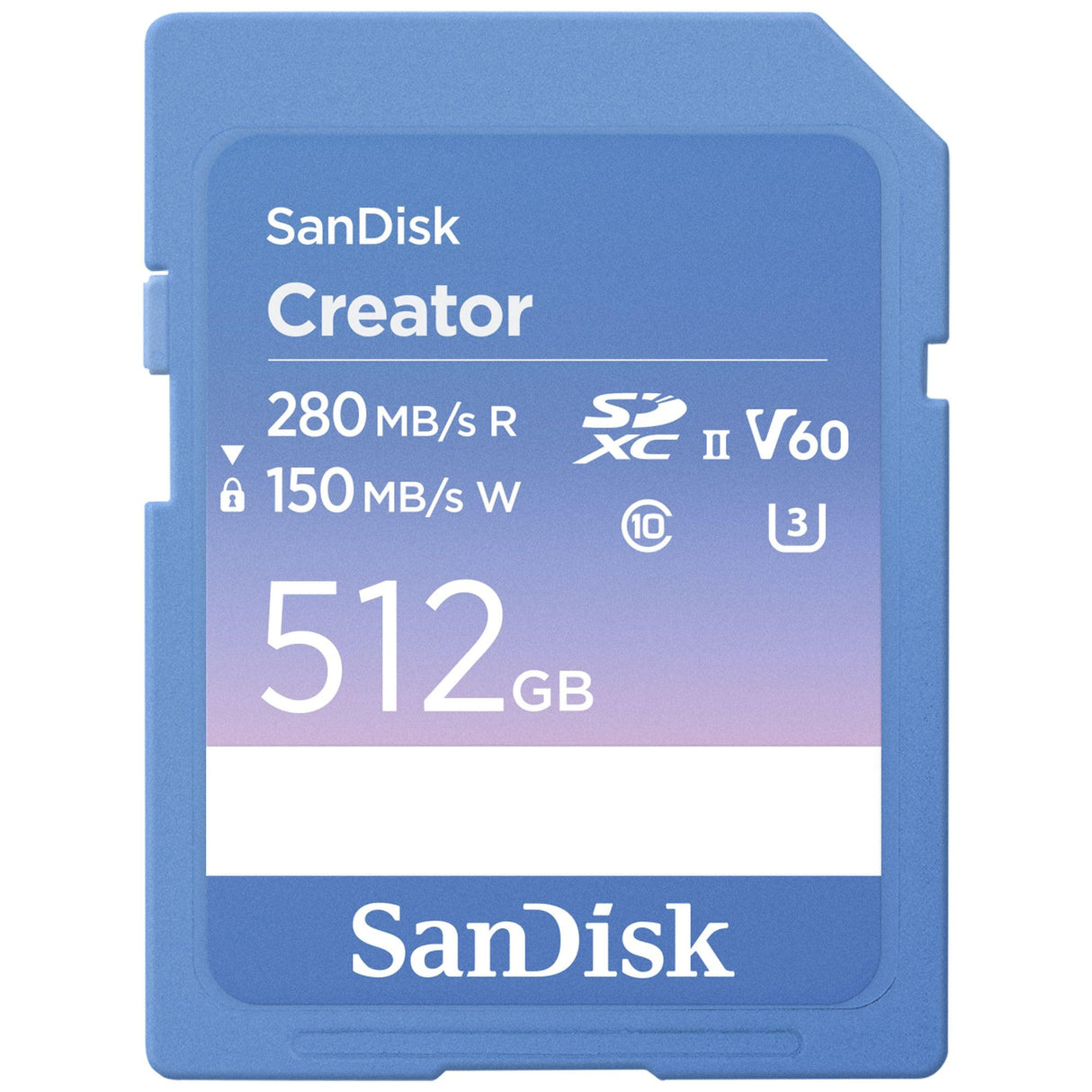 SanDisk Creator Tarjeta SD UHS-II 512 GB (para DSLR y Mirrorless-Cámaras, 6K Video, V60, UHS-II, Velocidades hasta 280 MB/s, RescuePRO Deluxe, Un mes a Adobe Creative Cloud)