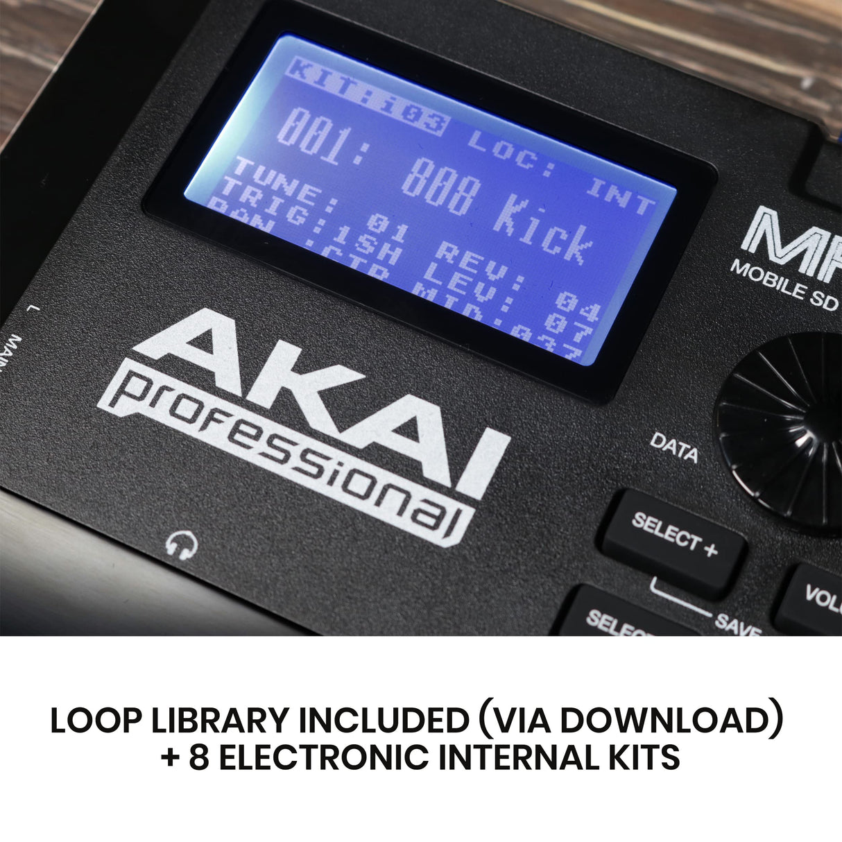 AKAI Professional MPX8 - Controlador USB MIDI y lanzador de samples portátil con 8 pads sensibles a la velocidad y ranura para tarjeta SD