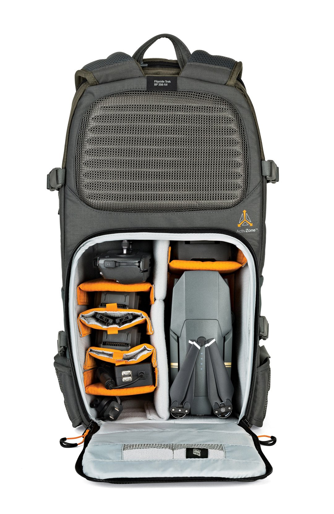 Lowepro Flipside 350 AW - Mochila para Cámara Fotográfica DSLR y varias Lentes, Bolsa para la Cámara, la Tablet, Accesorios de Fotografía, Trípode - Color Gris