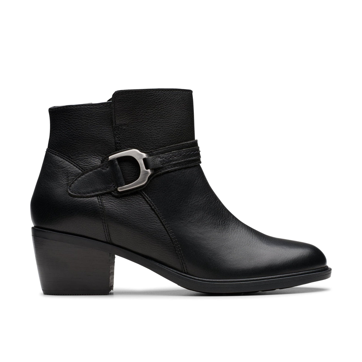 Clarks Neva Buckle, Botas de Combate Mujer, Black Leather, 39 EU
