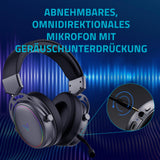 Rapoo Auriculares inalámbricos VH800 para Videojuegos, micrófono Flexible con Silencio, Almohadillas de Piel sintética, batería de 46 Horas, Auriculares Bluetooth y PC de 2,4 GHz, Mac, Xbox One, PS4,