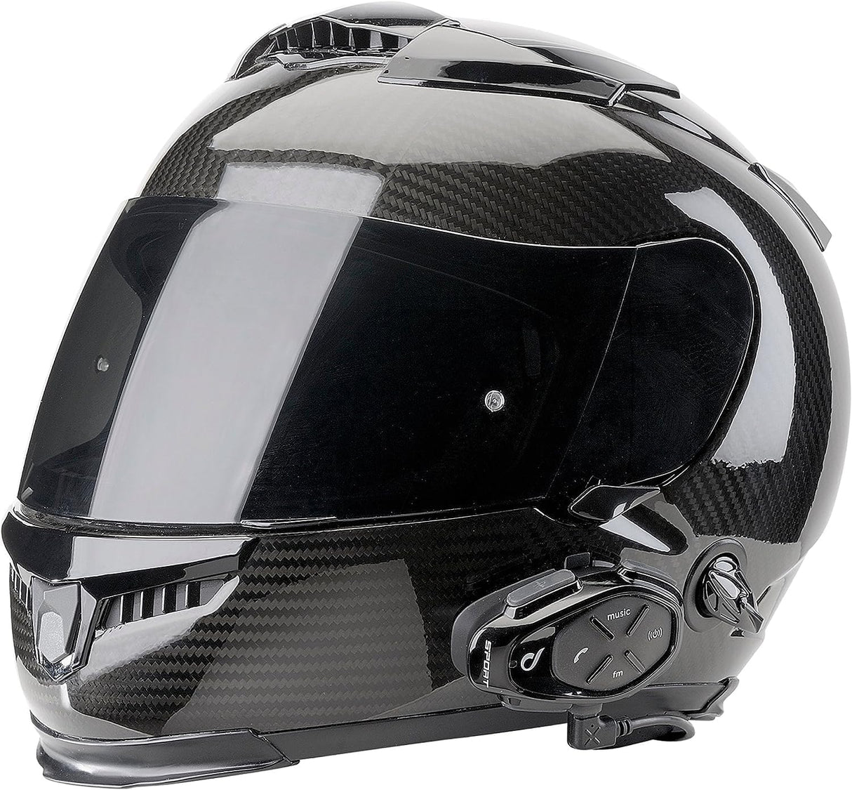 Interphone Sport HD Intercomunicador Casco Moto Individual, para hasta 4 usuarios a 1 km de Distancia, intercomunicador con Bluetooth para GPS y Llamadas, Accesorios Moto con 15 h de autonomía, IP67