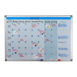 Relaxdays Pizarra Magnética, Planificador Semanal, Reutilizable, Organizador, Bandeja Bolígrafos, 60 x 90 cm, Blanco, Hierro