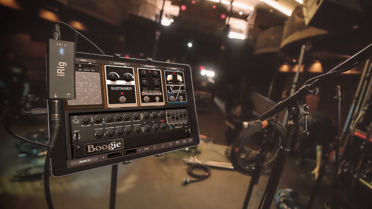 IK Multimedia iRig HD 2 - Interfaz audio, Sonido Profesional de 96kHz, funciones listas para escenario, rockea en todas partes con tu iPhone, iPad o Mac/PC - Negro