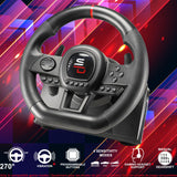 Subsonic Volante de carreras Superdrive GS650X con cambio manual, 3 pedales y levas de cambio para Xbox Serie X/S, PS4, Xbox One (programable)