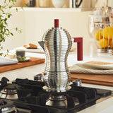 "PULCINA" CAFETERA 6 TAZAS INDUCCIÓN ROJA