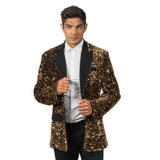 Chaks - Chaqueta de lentejuelas, chaqueta de purpurina para festival, carnaval, Nochevieja, chaqueta de lentejuelas para disfraz de showman