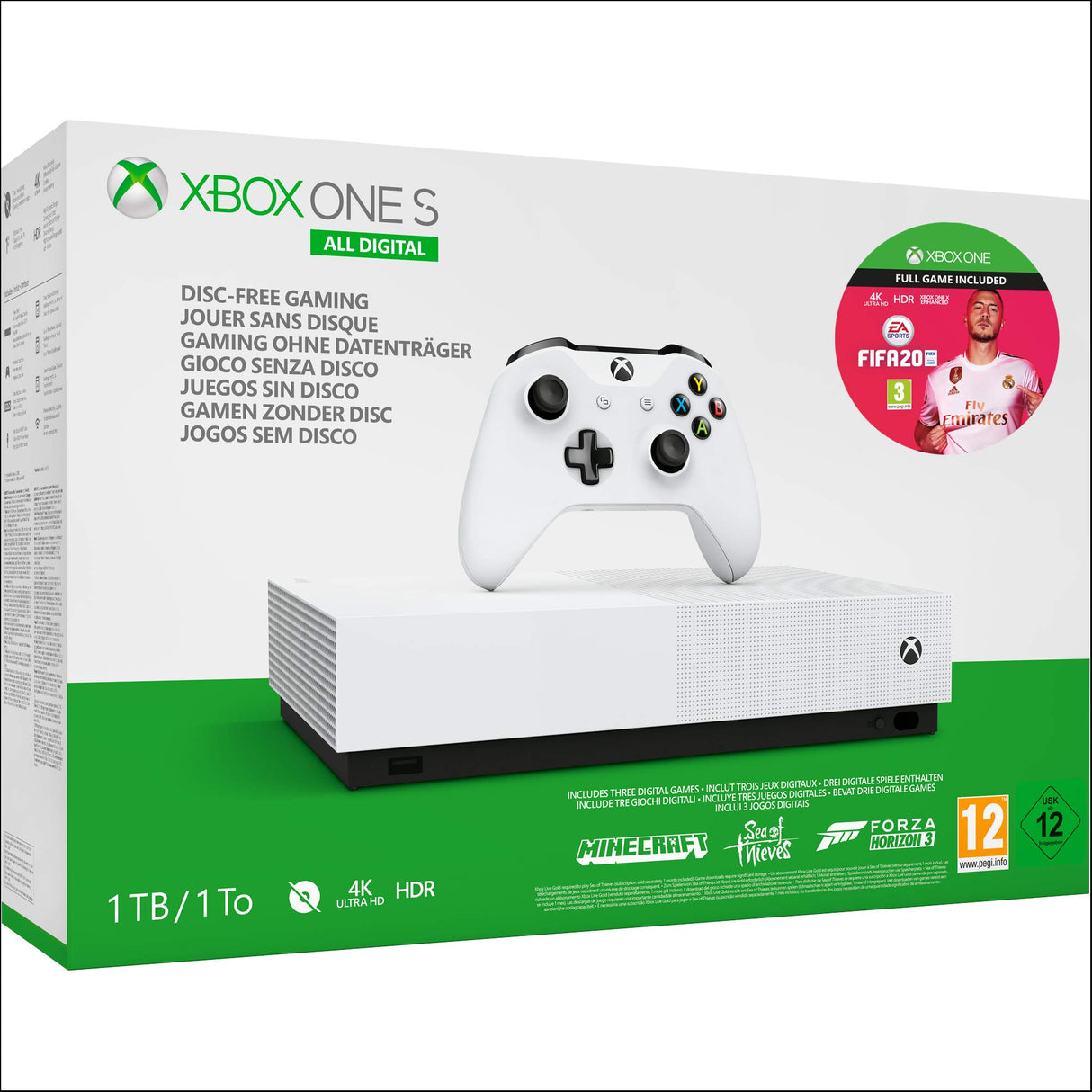 Xbox One S All-Digital Edition + FIFA 20 Xbox One - Download Code - Xbox One [Importación inglesa]