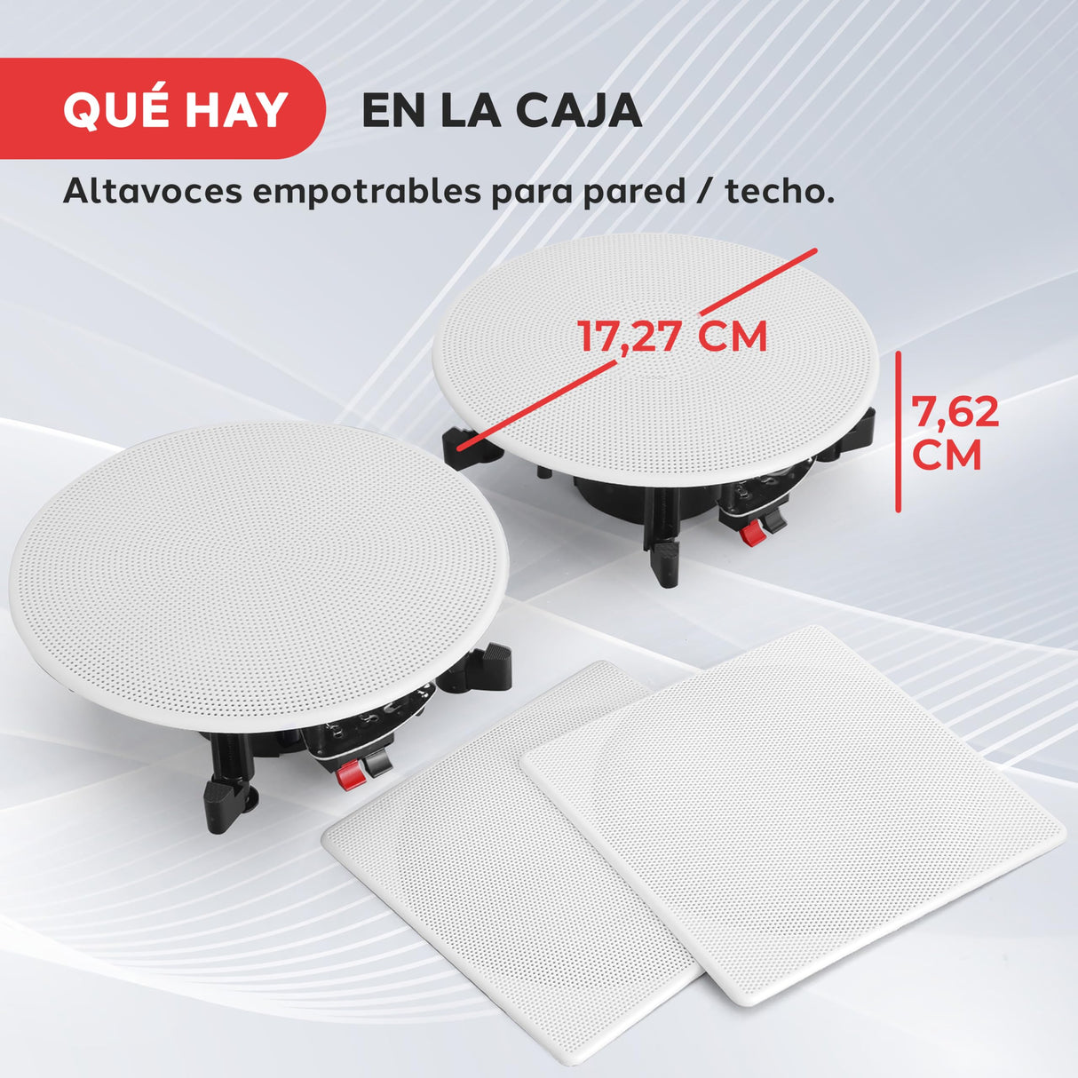 Pyle altavoces techo, Pared, 5.25”, 150W, Duales, Tweeter de polimero de ½", 80Hz-20kHz