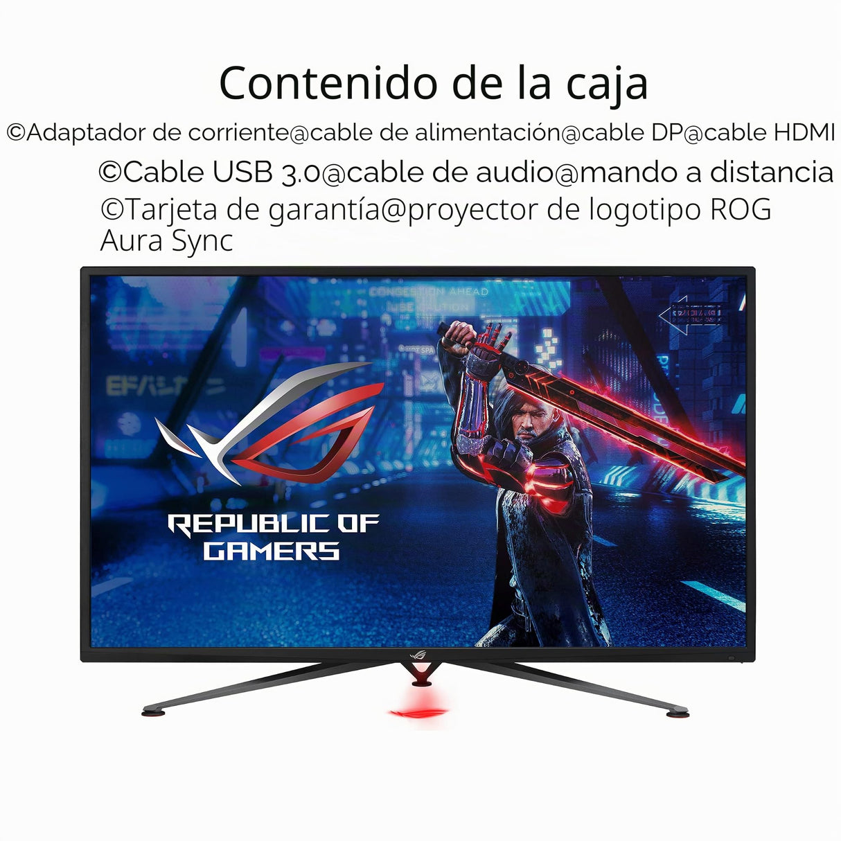 ASUS ROG Strix XG438QR - Monitor Gaming 43", Plano, 4K (3840x2160, VA,16:9, HDMIx3, Display Port, USB 3.0 x2, 120 Hz, 4ms, FreeSync Premium Pro, DisplayHDR 600, Shadow Boost, Altavoces 10W x2), Negro