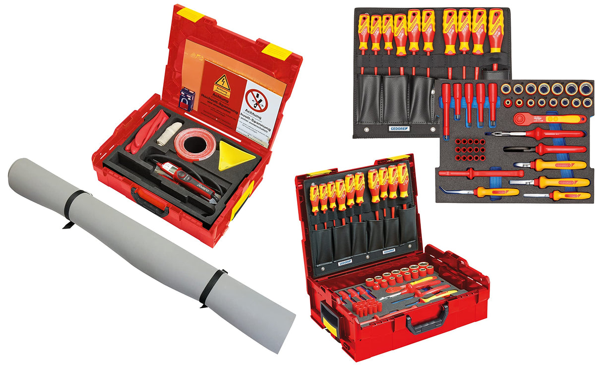 GEDORE Automotive Híbrido - Herramienta Universal para VDE (Incluye suplemento, 63 TLG, 3/8", Herramienta Especial, KL-4600-10 Z)
