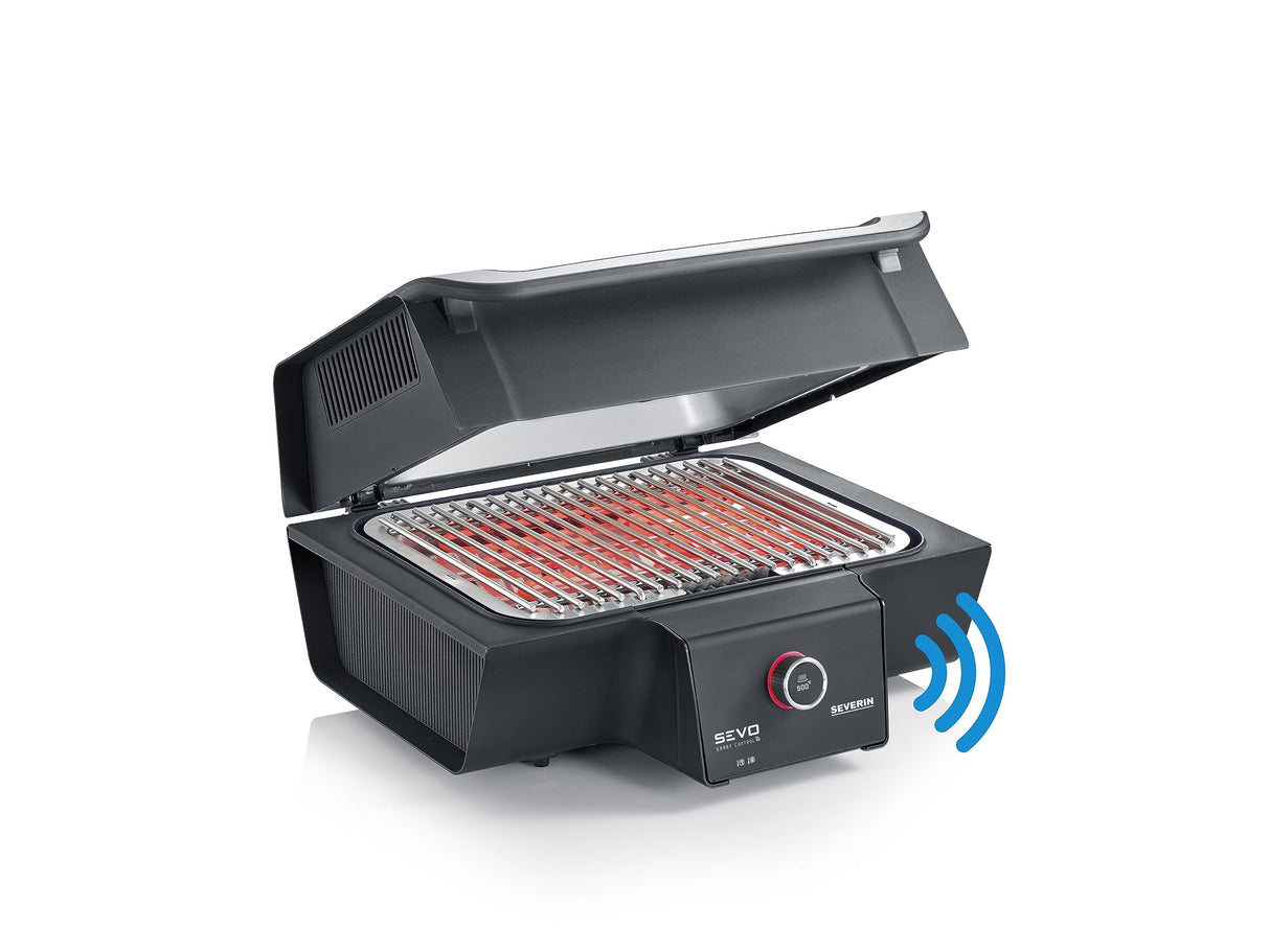 PG 8138 SEVO SMART CONTROL GT Parilla Electrica Smart, con Control Inteligente de la Aplicación, 3 Zonas de Calentamiento, Microinterruptor de Seguridad, Carcasa SafeTouch, Negro