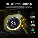 CORSAIR XC7 RGB Elite LCD Bloque de refrigeración líquida para CPU - Pantalla LCD IPS 480x480-31 LED RGB - USB-C - Compatible con Intel LGA 1700, AMD AM5 y anteriores - Gris Sigiloso